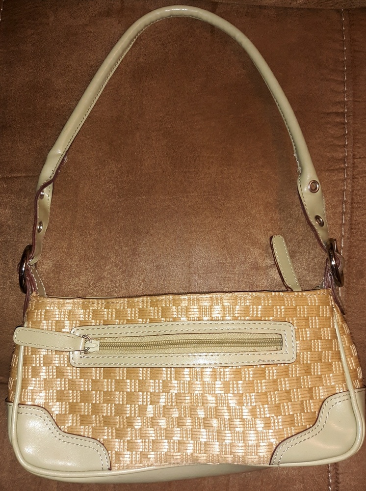 Crazy Horse Leather Light Green Weaved Handbag